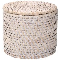 Webmarketpoint - Runde weiße Algarve-Rattanbox cmø15h13 Webmarketpoint - Runde weiße Algarve-Rattanbox cmø15h13 von WEBMARKETPOINT
