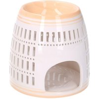 Runder orangefarbener Keramik-Essenzbrenner cmø12,6h12,6 von WEBMARKETPOINT