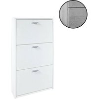 Schmaler Schuhschrank 3 Betontüren 63x16,5x111 von WEBMARKETPOINT