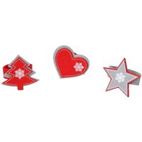 Set mit 6 Serviettenringen 7 cm Roter Filz Set mit 6 Serviettenringen 7 cm Roter Filz von WEBMARKETPOINT