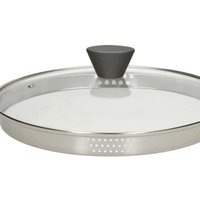 Siebdeckelrand Stahl 16 cm transparentes Glas von WEBMARKETPOINT