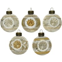 Sortierte Weihnachtskugeln mit geschnitzter Dekoration Ø6 cm Sortierte Weihnachtskugeln mit geschnitzter Dekoration Ø6 cm von WEBMARKETPOINT