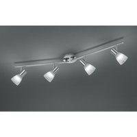 Led Deckenstrahler visto 4 flammig Silber, Glas Alabaster, 90cm breit von REALITY LEUCHTEN