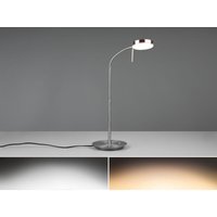 Trio - led Schreibtischleuchte monza dimmbar mit Flexarm, Höhe 57cm, Silber von Trio