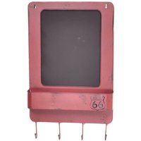 Tafel aus rotem Metall Bristol mit Regal und Kleiderbügel für 4 Personen cm35x57,5x7 Tafel aus rotem Metall Bristol mit Regal und Kleiderbügel für 4 Personen cm35x57,5x7 von WEBMARKETPOINT