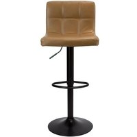 Verstellbarer Hocker in Rostfarbe mit matten schwarzen Beinen, Sitzfläche aus Stoff Verstellbarer Hocker in Rostfarbe mit matten schwarzen Beinen, Sitzfläche aus Stoff von WEBMARKETPOINT