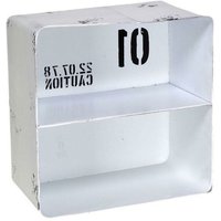 Webmarketpoint - 2 Einlegeböden Bristol Weiß Metall quadratisches Regal cm29,5x15h30 von WEBMARKETPOINT