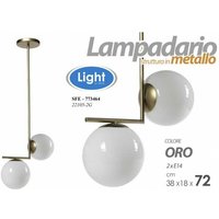 Webmarketpoint - 2x Moderner Kronleuchter Kugel Gold cm 38 x 18 x 72 von WEBMARKETPOINT