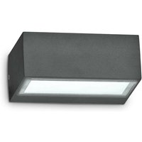 1 Licht Outdoor Twin Up Down Wandleuchte Anthrazit IP44, G9 - Ideal Lux von IDEAL LUX