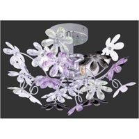 Reality Leuchten - Verspielte Deckenleuchte flower Ø38cm im floralen Design - Chrom Multicolor von REALITY LEUCHTEN