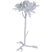 Iperbriko - Blumen-Kerzenhalter aus weißem Metall, cmø12h22 von IPERBRIKO