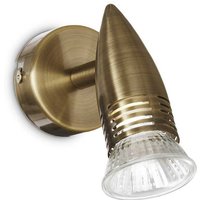 Alfa - 1 Licht Innenverstellbarer Wandstrahler Antik Messing, GU10 - Ideal Lux von IDEAL LUX