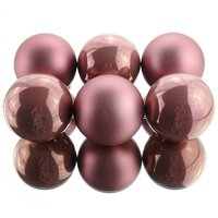 Webmarketpoint - Christbaumkugeln Velvet Pink samtpink ø 8 cm aus Glas - 6er Set von WEBMARKETPOINT