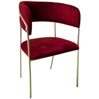 Webmarketpoint - Key Stuhl aus dunkelrotem Stoff und goldener Struktur Webmarketpoint - Key Stuhl aus dunkelrotem Stoff und goldener Struktur von WEBMARKETPOINT