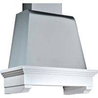 MEMORY-Dunstabzugshaube aus silbernem Edelstahl und 90 cm weißem Eschenholzrahmen MEMORY-Dunstabzugshaube aus silbernem Edelstahl und 90 cm weißem Eschenholzrahmen von WEBMARKETPOINT