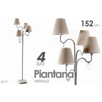 Moderne Stehlampe 4 Lichter Taubengrau 152 cm Shabby Style von IPERBRIKO