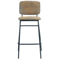 Webmarketpoint - Moderne Tortora Kunstleder Hocker mit schwarzen Beinen 106 cm x 43 cm x 45 cm von WEBMARKETPOINT