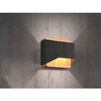 Trio - led Holz Wandlampe arino Up and Down mit Stufen Dimmer - Schwarz 12cm von Trio