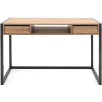 Moderner Schlafzimmer-Büroschreibtisch aus Eiche mit Schubladen 120 x 60 x 75 h cm (DENVER30) von WEBMARKETPOINT