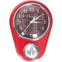 Plastikuhr mit rotem Timer cm23x16x5 von WEBMARKETPOINT