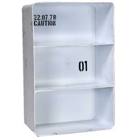 Webmarketpoint - Rechteckiges weißes Bristol-Metallregal 3 Regale cm29,5x15h45 von WEBMARKETPOINT