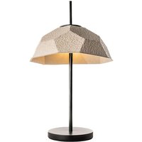 Webmarketpoint - Recycelter Pappschirm-Tischlampe in Taubengrau D37xB37xH60 cm von WEBMARKETPOINT