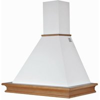 Webmarketpoint - Rustikale weiße Dunstabzugshaube rustichella mit Holzrahmen in nussbaumfarbener Intarsienhöhe von 60 cm von WEBMARKETPOINT