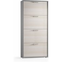 Webmarketpoint - Schuhregal mit doppelter Tiefe und 4 Türen für bis zu 18 Paar Schuhe aus Stoff/Lärchenholz Webmarketpoint - Schuhregal mit doppelter Tiefe und 4 Türen für bis zu 18 Paar Schuhe aus Stoff/Lärchenholz von WEBMARKETPOINT