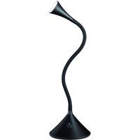 Defibrico - Flexible 2in1 led Tischlampe & Wandlampe viper in Schwarz, Schalter am Fuß von DEFIBRICO