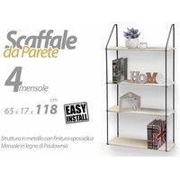 Webmarketpoint - Slim Wandregal 4 Regale cm 65 x 17 x 118 h von WEBMARKETPOINT