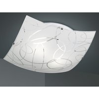 Eckige Deckenleuchte spirelli 50x50cm aus Glas mit modernem Dekor von Trio Leuchten