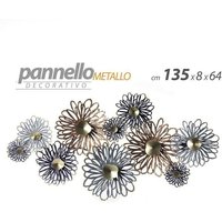 Webmarketpoint - Wandpaneel aus Metall quadratisch Dekoration 135 x 8 x 64 cm Blumen Webmarketpoint - Wandpaneel aus Metall quadratisch Dekoration 135 x 8 x 64 cm Blumen von WEBMARKETPOINT