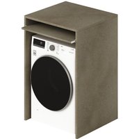 Waschmaschinenschrank mit ausziehbarem Regal in der Farbe Lehm, H105 x 71 x 65 cm von WEBMARKETPOINT