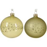 Webmarketpoint - Weihnachtskugel aus mattem Glas mit Sternen in 2 verschiedenen Farben, Pistazie, ø 8cm Webmarketpoint - Weihnachtskugel aus mattem Glas mit Sternen in 2 verschiedenen Farben, Pistazie, ø 8cm von WEBMARKETPOINT