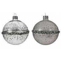 Webmarketpoint - Weihnachtskugel in transparentem Glitzerglas sortiert 8 cm Stk 1 Webmarketpoint - Weihnachtskugel in transparentem Glitzerglas sortiert 8 cm Stk 1 von WEBMARKETPOINT