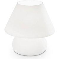 Ideal Lux - Tischleuchte Prato aus Glas in Weiß E14 185 mm - white von IDEAL LUX