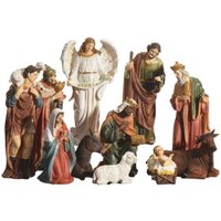 Weihnachtskrippe aus Polyresin l 11.5 x b 8.3 x h 29.5 cm von WEBMARKETPOINT