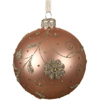 Weihnachtskugel aus roségoldenem Glas Ø8 cm Weihnachtskugel aus roségoldenem Glas Ø8 cm von WEBMARKETPOINT