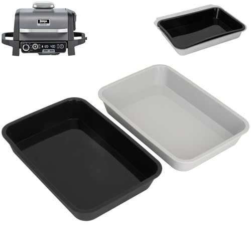WEBROIL 2er-Pack Abtropfschale für Ninja OG700 OG701 OG701BK OG751 Series Woodfire Outdoor-Grill, wiederverwendbare Silikon-Fettschalen-Einsätze für Ninja 7-in-1 Woodfire Elektro-Räuchergrill und von WEBROIL