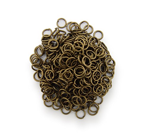 Binderinge/jump Rings 5mm Durchmesser Farbe Antik Bronze 15g ca.350 Stk von WEBandBUY