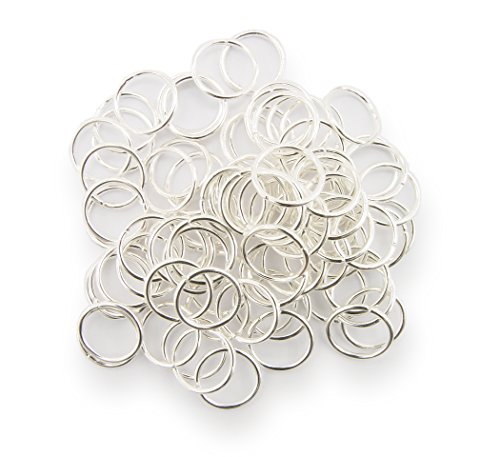 WEBandBUY Binderinge/Jump Rings 10mm Durchmesser Farbe Silber 15g ca.80 STK von WEBandBUY