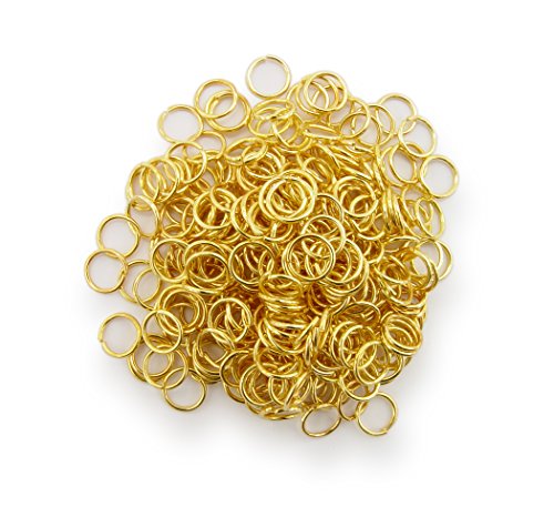 WEBandBUY Binderinge/Jump Rings 6mm Durchmesser Farbe Gold 15g ca.260 STK von WEBandBUY