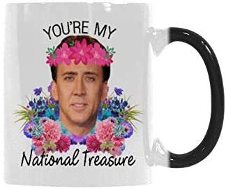 Kaffeebecher, Aufschrift "You're My National Treasure Morphing", Farbwechsel, Geschenkidee 325 ml von WECE