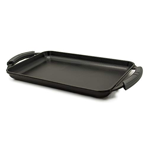 WECOOK Glatte Grillrost, emailliertes Eisen, schwarzer Iron, 22 x 40 C, Edelstahl, 0 cm von WECOOK!