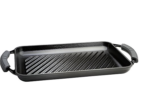 WECOOK Grill, geriffelt, 40x22x5 cm Schwarz von WECOOK!