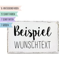 Wunschtext Schild Aus Holz von WEDDINGCANSdeborina