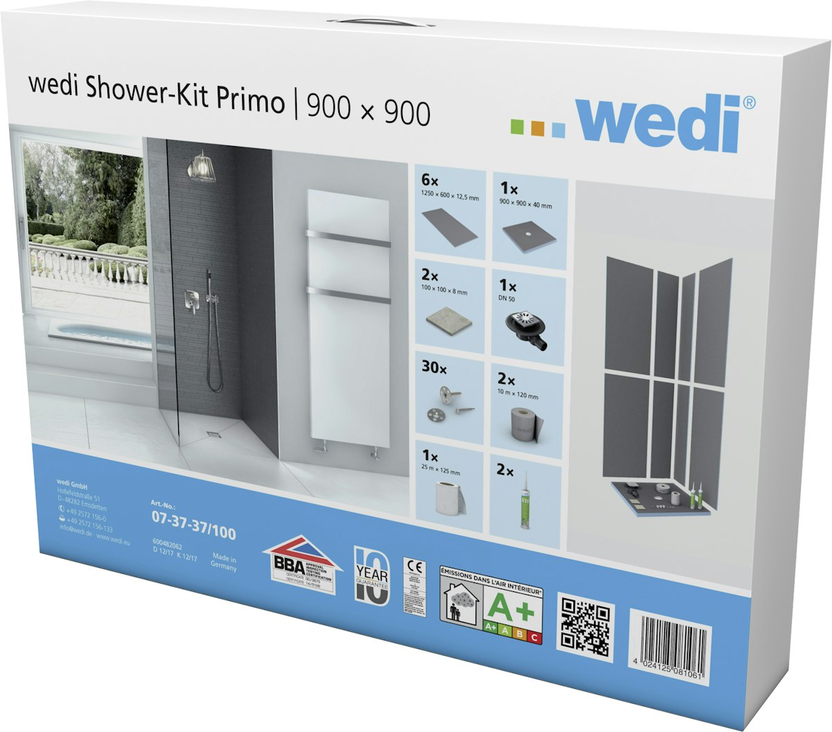 WEDI Fundo Primo Shower Kit, versch. Größen-900x900x40 mm von WEDI