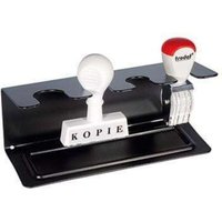 Wedo - Stempelträger ® nicht drehbar Metall schwarz 1 Etage 4 Stempel von WEDO