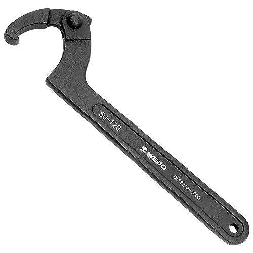 WEDO C Hakenschlüssel Spannzangenfutter für Rundmutter,19-50mm,Länge 162mm,C-FöRmiger SchraubenschlüSsel,Schlüss Hahnenfußschlüssel, Verstellbar Nutmutternschlüssel,zum Anziehen oder Lösen von Nuss WEDO C Hakenschlüssel Spannzangenfutter für Rundmutter,19-50mm,Länge 162mm,C-FöRmiger SchraubenschlüSsel,Schlüss Hahnenfußschlüssel, Verstellbar Nutmutternschlüssel,zum Anziehen oder Lösen von Nuss von WEDO