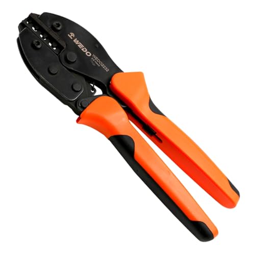 WEDO Crimpzange für nicht isolierte Terminal-AWG 20–7, Draht-Crimpzange, Ratschen-Drahtklemmen-Crimper 0,5–10 mm² von WEDO